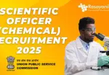 Govt UPSC Chemistry Scientific Officer Recruitment – Apply Online UPSC Scientific Officer (Chemical) Recruitment 2025 – 12 Job Post