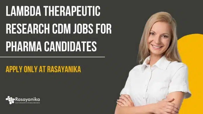 Lambda Therapeutic Pharma Associate Job Lambda Therapeutic Pharma Associate Job