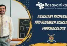 Assistant Professor in Pharmacology at BVDU Poona College of Pharmacy, Pune, Apply Now! Assistant Professor and Research Scholar in Pharmacology
