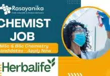 Chemist Job Opening in Bangalore – Join Herbalife Quality Lab Team Today Chemist Job at Herbalife Bangalore Apply Now