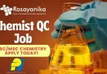 Chemist QC Job at PI Industries – BSc/MSc Chemistry Apply Today! Chemist QC Job at PI Industries – BScMSc Chemistry Apply Today!