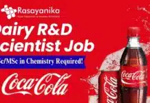 Join Coca-Cola as a R&D Scientist – BSc/MSc in Chemistry Required! Coca-Cola Dairy R&D Scientist Job – Apply Now in Gurugram (1)
