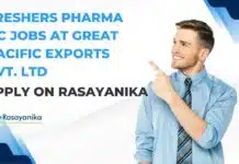 Freshers Pharma QC Jobs at Great Pacific Exports Pvt. Ltd, Apply On Rasayanika Freshers Pharma QC Jobs at Great Pacific Exports Pvt. Ltd