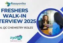 Zydus Biologics Walk-in Interview 2025 – QA, QC & Chemistry Role Freshers Hiring! Freshers Zydus Biologics Walk-in Interview 2025 – QA, QC & Biotech Freshers Hiring!