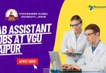 Lab Assistant Jobs at VGU Jaipur – Apply Now Lab Assistant Jobs at VGU Jaipur