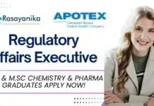 Apotex Is Hiring: Regulatory Affairs Executive in Mumbai | Apply Now! Regulatory Affairs Executive Job at Apotex - Life Science Job in Mumbai - Apply Now! (1)