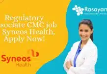 Join Syneos Health as a Regulatory Associate (CMC) – Apply Now! Regulatory Associate CMC job at Syneos Health