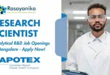 Apotex Hiring Research Scientist – Pharma Join Analytical R&D Team in Bangalore! Research Scientist Job at Apotex Bangalore Analytical R&D Job Openings in Bangalore - Apply Now!