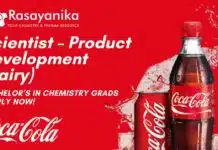 BSc/MSc in Chemistry? Join Coca-Cola as a Dairy Product Development Scientist in Gurugram! Scientist – Dairy Product Development at Coca-Cola India