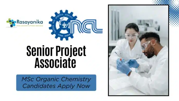 Senior Project Associate Job at CSIR-NCL Pune l MSc Organic Chemistry Candidates Apply Now Senior Project Associate Job at CSIR-NCL Pune l MSc Organic Chemistry Candidates Apply Now