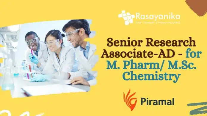 Senior Research Associate-AD Senior Research Associate-AD