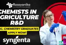 Hiring Chemists in Agriculture R&D – M.Sc. Chemistry Required | Work at Syngenta Goa Syngenta Chemist Role in Goa – M.Sc. Chemistry Graduates Apply Now!