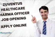 Zuventus Healthcare Pharma Officer Job Opening – Apply Online Zuventus Healthcare Pharma Officer