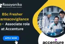 BSc Fresher Pharmacovigilance Job – Associate role at Accenture, Apply Now! BSc Fresher Pharmacovigilance Job