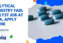 Analytical Chemistry FADL Analyst Job at Cipla, Apply Online MSc Analytical Chemistry Analyst Jobs at Cipla