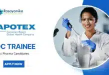 Fresher QC Trainee Jobs at Apotex| M Pharma Candidates Apply Now Fresher QC Trainee Jobs at Apotex| M pharma Candidates Apply Now