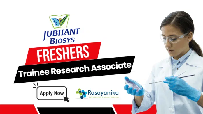 Freshers MSc Analytical Chemistry Jobs at Jubliant Biosys- Apply for the Trainee Research Associate Position Freshers MSc Analytical Chemistry Jobs at Jubliant Biosys- Apply for the Trainee Research Associate Position