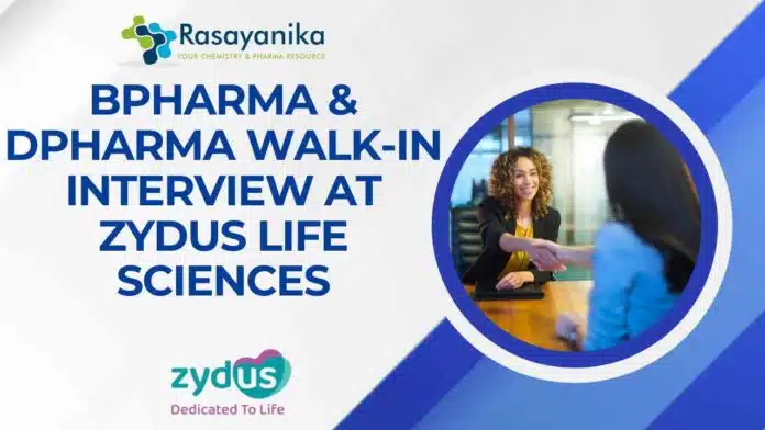 Freshers Zydus Biologics Walk-in Interview 2025 – QA, QC & Biotech Freshers Hiring! BPharma & DPharma Walk-In Interview at Zydus Life Sciences