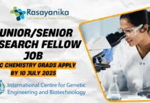 ICGEB Junior/Senior Research Fellow Job | MSc Chemistry Grads Apply by 10 July 2025 ICGEB JuniorSenior Research Fellow Job MSc Chemistry Grads Apply by 10 July 2025