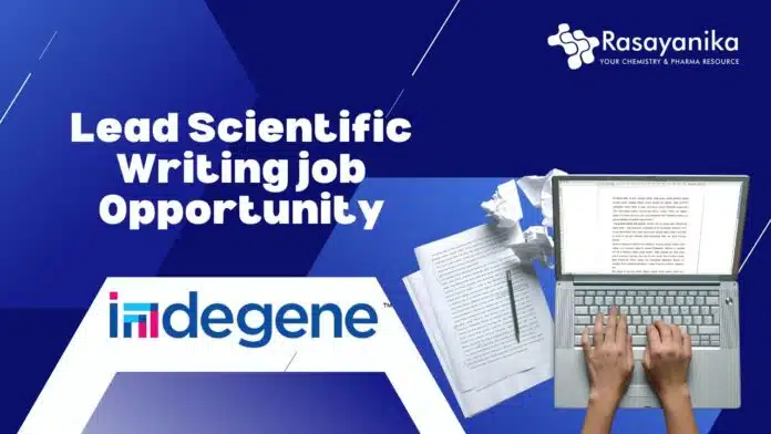 Indegene Job FI Lead Scientific Writing at Indegene