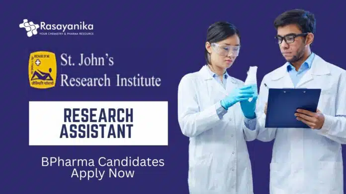 Latest BPharma Jobs at SJRI Apply Now for Research Assistant Role Latest BPharma Jobs at SJRI | Apply Now for Research Assistant Role