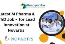 Latest M Pharma & PhD Job – for Lead Innovation at Novartis, Apply Now!