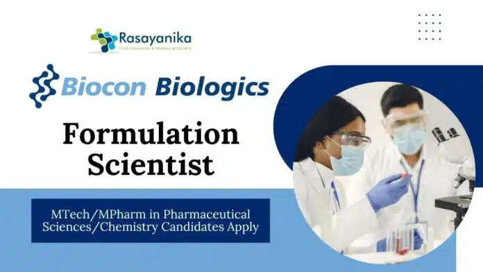 Latest MPharma Jobs at Biocon Biologics Apply Now for Formulation Scientist Role Latest MPharma Jobs at Biocon Biologics | Apply Now for Formulation Scientist Role