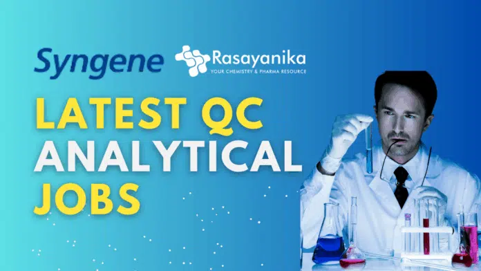 Latest QC Analytical Jobs Latest QC Analytical Jobs