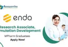 MPharm Jobs at Endo – Apply Now for Research Associate, Formulation Development Role MPharm Jobs at Endo
