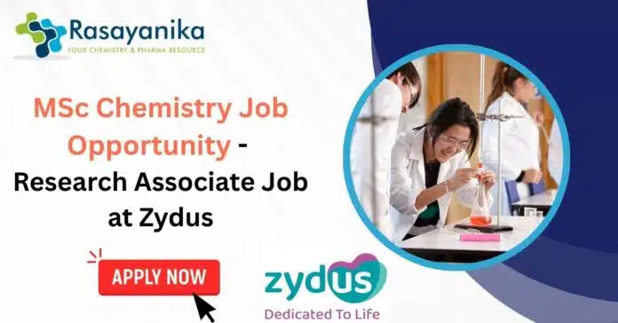 MSc Chemistry Job Opportunity MSc Chemistry Job Opportunity