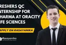 Freshers QC Internship For Pharma at Oracity Life Sciences, Apply on Rasayanika Freshers QC Internship For Pharma at Oracity Life Sciences