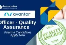 Officer QA Job at Avantor | Pharma Candidates Apply Now Officer QA Job at Avantor Panoli | Pharma Candidates Apply Now