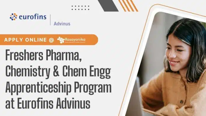 Orange and Grey Modern Professional Workforce Development and Talent Acquisition Presentation (1) Freshers Pharma Apprenticeships at Eurofins Advinus