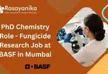 PhD Chemistry Role- Fungicide Research Job at BASF in Mumbai, Apply Now! PhD Chemistry Role