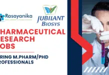 Hiring M.Pharm/PhD Professionals for Pharmaceutical Research Roles at Jubilant Biosys – Bengaluru Pharmaceutical Research Jobs at Jubilant Biosys Bengaluru Apply