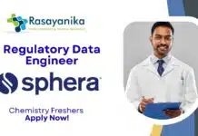 Freshers Chemistry Jobs at Sphera l Apply Now for Regulatory Data Engineer Role Regulatory Data Engineer Chemistry Freshers Apply Now!