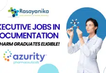 Hiring B.Pharm Graduates – Sr. Executive Jobs at Azurity Pharma, Hyderabad Sr. Executive Jobs in Documentation – Azurity Pharma Hyderabad