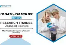 Analytical & Inorganic Chem Jobs at Colgate-Palmolive | Apply Now for the Research Trainee Role Analytical Chemistry Jobs at Colgate-Palmolive MSc Graduates Apply Now for the Research Trainee Role (1)