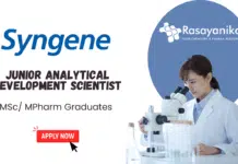Analytical Scientist Job at Syngene – MSc Graduates Apply Online Analytical Scientist Job at Syngene - MSc Graduates Apply Online