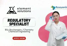Biochemistry Jobs at Element Solutions – BSc Graduates Apply for the Regulatory Specialist Role Biochemistry Jobs at Element Solutions - BSc Graduates Apply for the Regulatory Specialist Role (1)