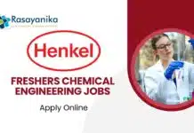 Freshers Chem Engg Jobs at Henkel | Apply Now For GDP – Application Engineering Role Chemical Engineering Job Openings