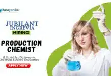Chemical Science Jobs at Jubilant Ingrevia | BSc Graduates Apply Now for the Production Chemist Role Chemical Science Jobs at Jubilant Ingrevia | BSc Graduates Apply Now for the Production Chemist Role