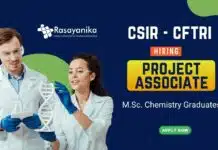 Chemistry Research Jobs at CSIR – CFTRI | MSc Graduates Apply Now for the Project Associate Position Chemistry Research Jobs at CSIR - CFTRI | MSc Graduates Apply Now for the Project Associate Position