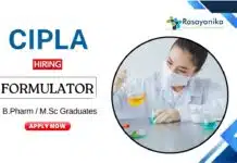 MSc Pharmacy Jobs at Cipla | Apply Now for the Formulator Position MSc Pharmacy Jobs at Cipla | Apply Now for the Formulator Position