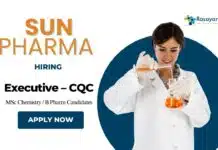 Freshers Pharma Jobs at Sun Pharmaceutical | Apply Now for the Executive – CQC Position Freshers Pharma Jobs at Sun Pharmaceutical Apply Now for the Executive – CQC Position