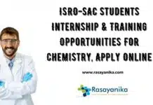 ISRO-SAC Students Internship & Training Opportunities For Chemistry, Apply Online Govt Chemistry Internships Latest in SAC-ISRO