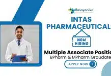 Intas Pharmaceuticals Jobs | MPharm Graduates Apply Now for Multiple Associate Positions Intas Pharmaceuticals Jobs | MPharm Graduates Apply Now for Multiple Associate Positions