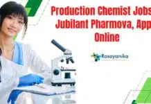 Production Chemist Jobs at Jubilant Pharmova, Apply Online Chemistry BSc Job Opening at Jubilant Pharmova