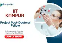 Latest Chemical Engineering Jobs at IIT Kanpur | Apply Now for Project Post-Doctoral Fellow Position Latest Chemical Engineering Jobs at IIT Kanpur | Apply Now for Project Post-Doctoral Fellow Position