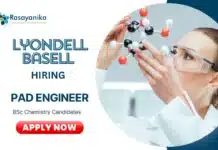 Latest Polymer Science Jobs at Lyondell Basell | Apply Now for PAD Engineer Position Latest Chemistry Jobs at Lyondell Basell | Apply Now for PAD Engineer Position